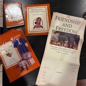 American Girl Addy's Theater Kit in Blue and Orange